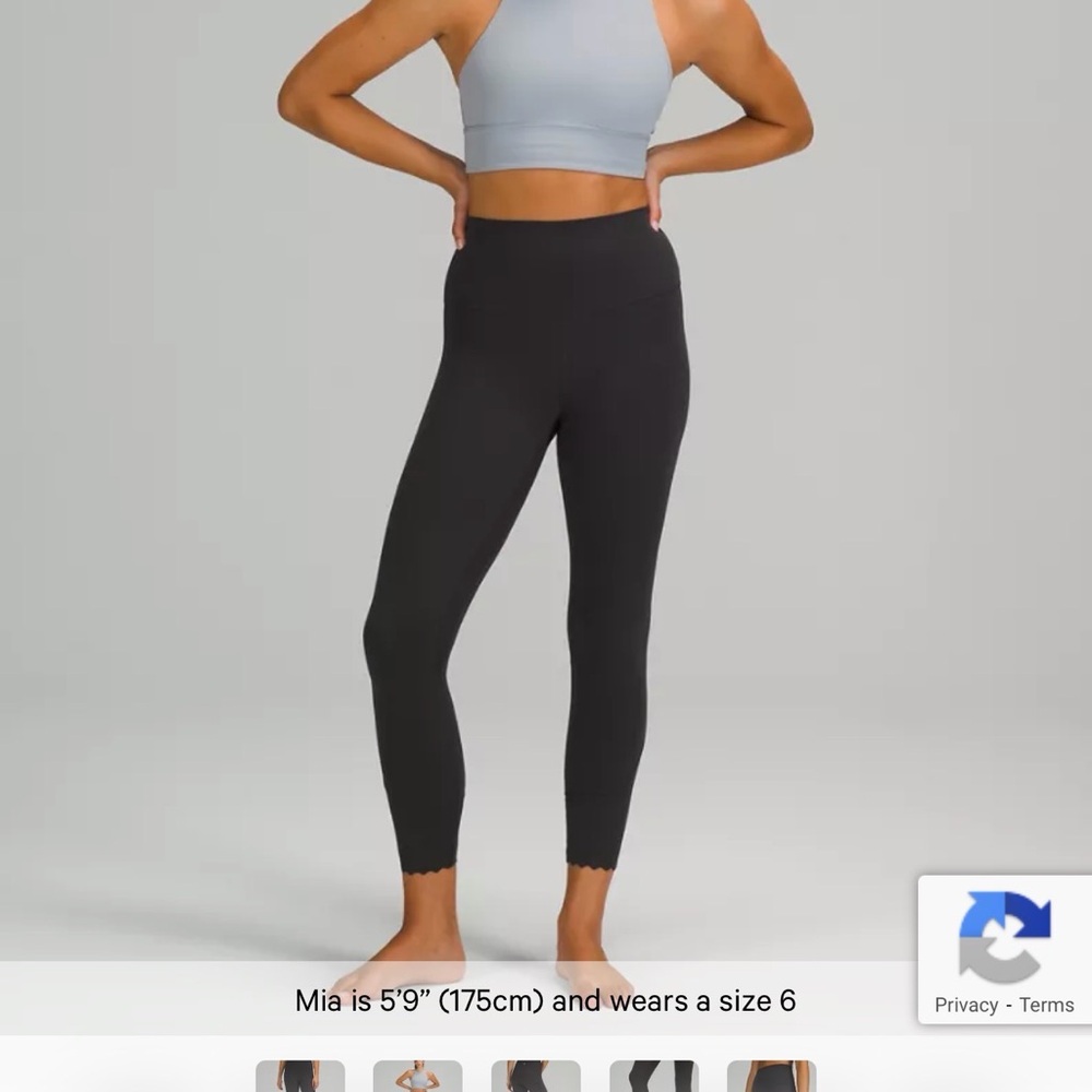 Lululemon Align Cropped Scalloped Hem Legging